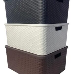 CESTO RATAN 25 lts BLANCO