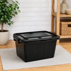 CANASTO 65L NEGRO CON RUEDAS