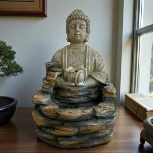 FUENTE BUDA SOBRE PIEDRAS 25 cm 914Q